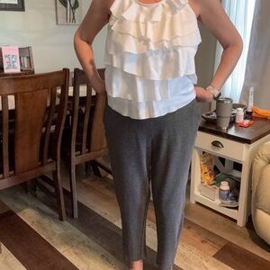 Nine West Gray Ankle Cropped Pants